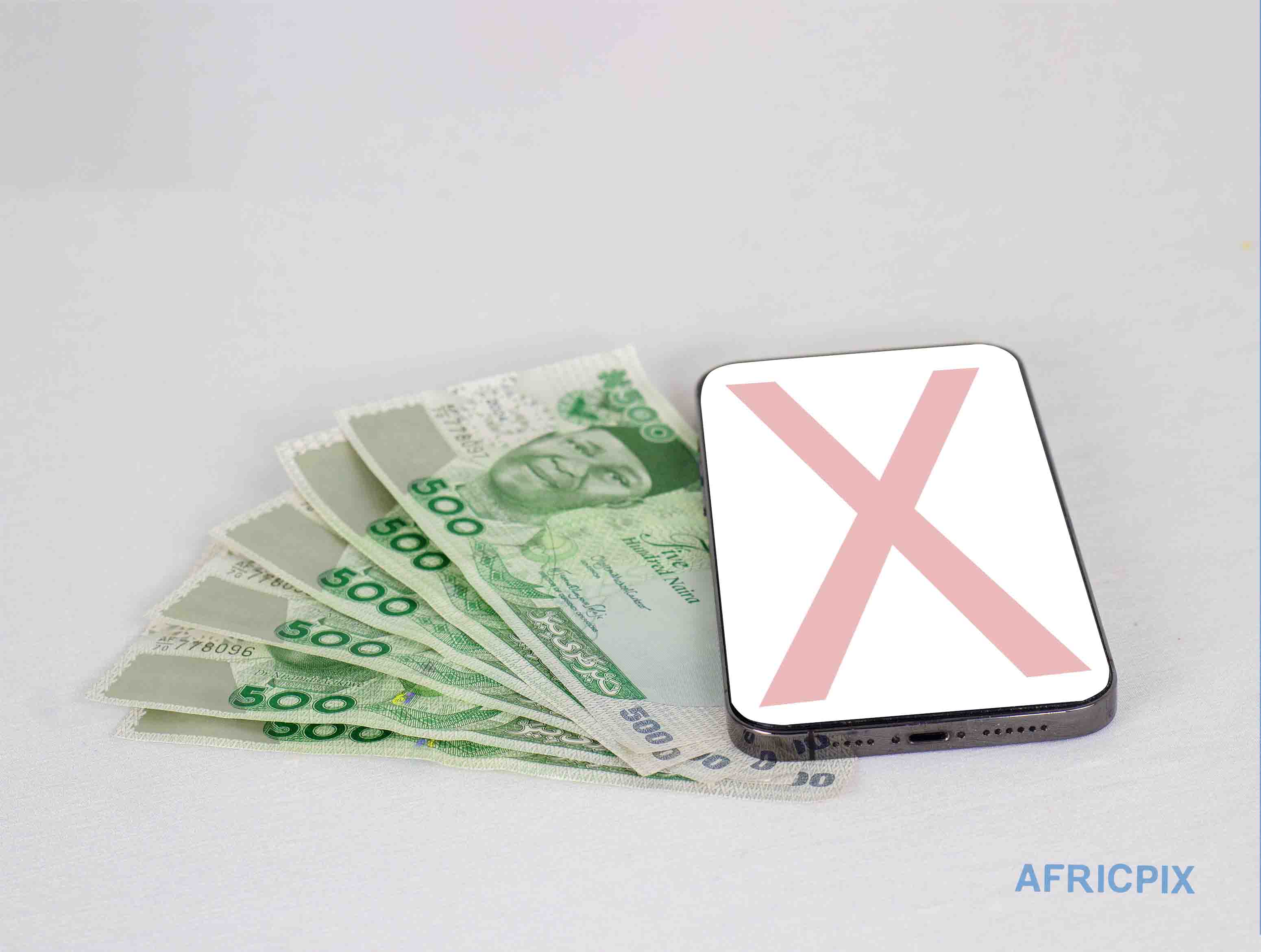 500 Naira and Mobile Phone